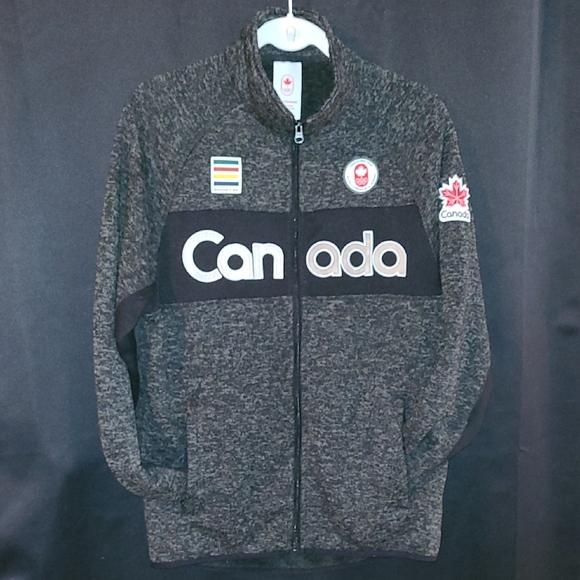 Hudson'S Bay Other - HUDSON BAY TEAM CANADA Gray Zip-Up Jacket Mens Size Med Youth OLYMPIC TEAM